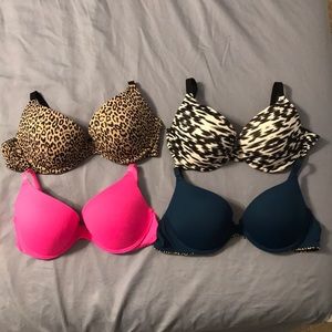 Set of four VS Pink bras